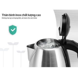 Ấm Siêu Tốc Inox 1.8L- Bình Đun Siêu Tốc Sunhouse