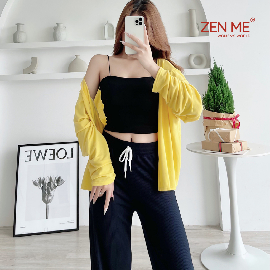 [MUA 2 GIẢM 50%] Quần Ống Rộng Nữ Kiểu Culottes Chất Liệu Gân Tăm Mềm Mịn QR01, Zen Me Women's World