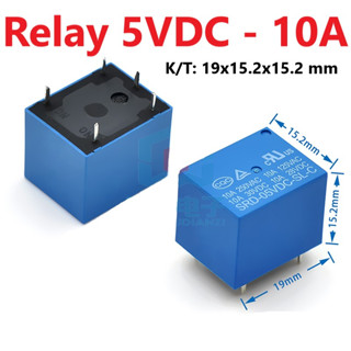 Hộp 100 Con Relay rơle 5V/12V/24V 5 Chân 10A