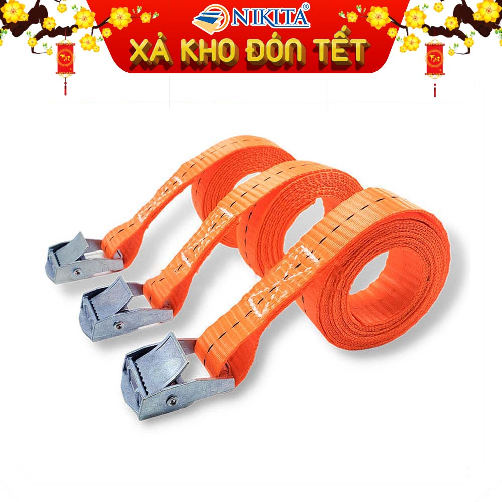 Dây Cảo Chằng Hàng Màu Cam Bản Rộng 2.5cm - Dài 1-4m - NIKITA
