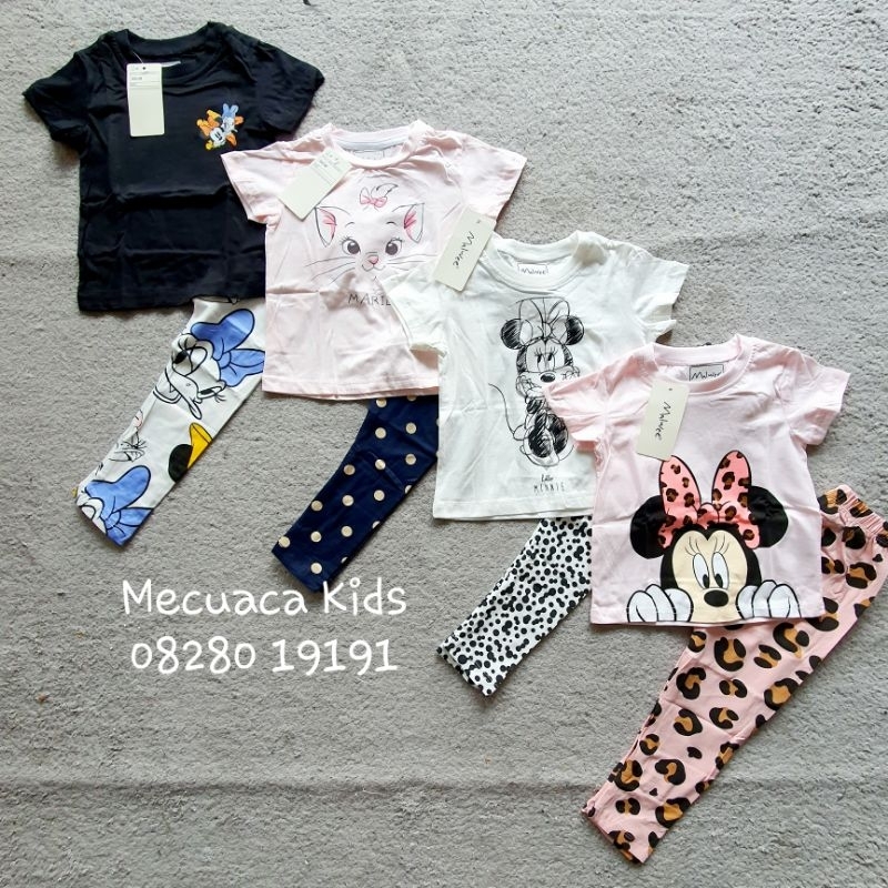 Bộ cộc tay quần dài cotton Mw họa tiết cute cho bé gái