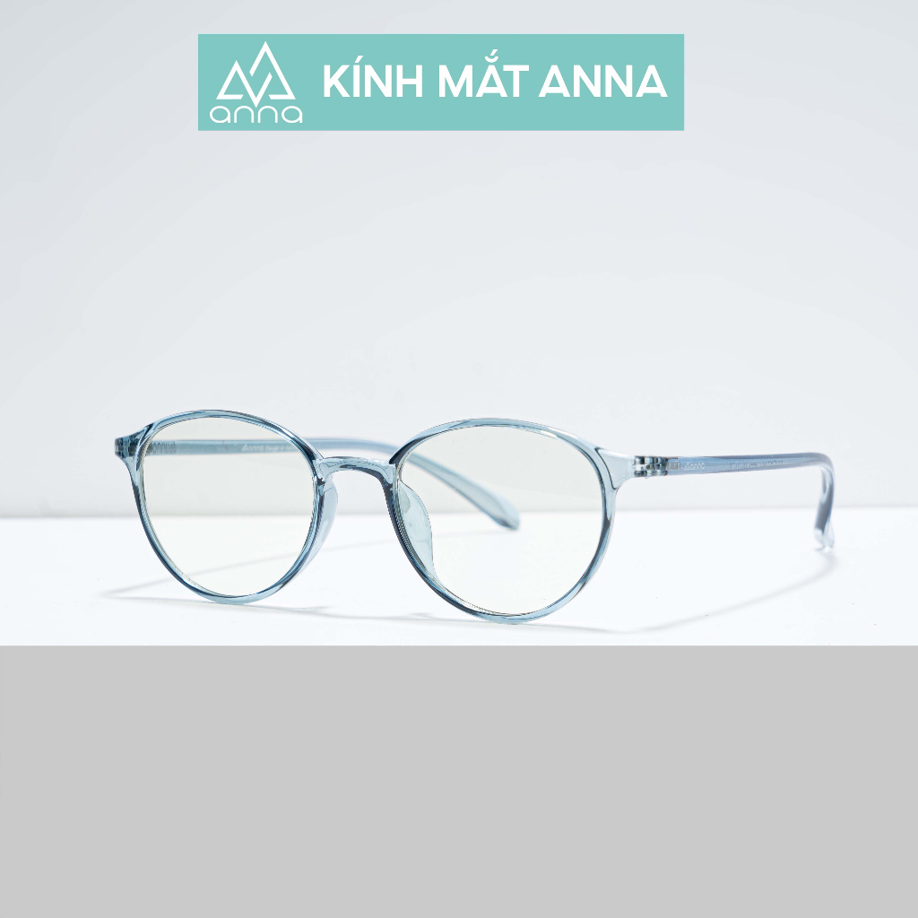 Gọng kính mắt thời trang ANNA nam nữ dáng bầu chất liệu nhựa dẻo cao cấp 280CN018