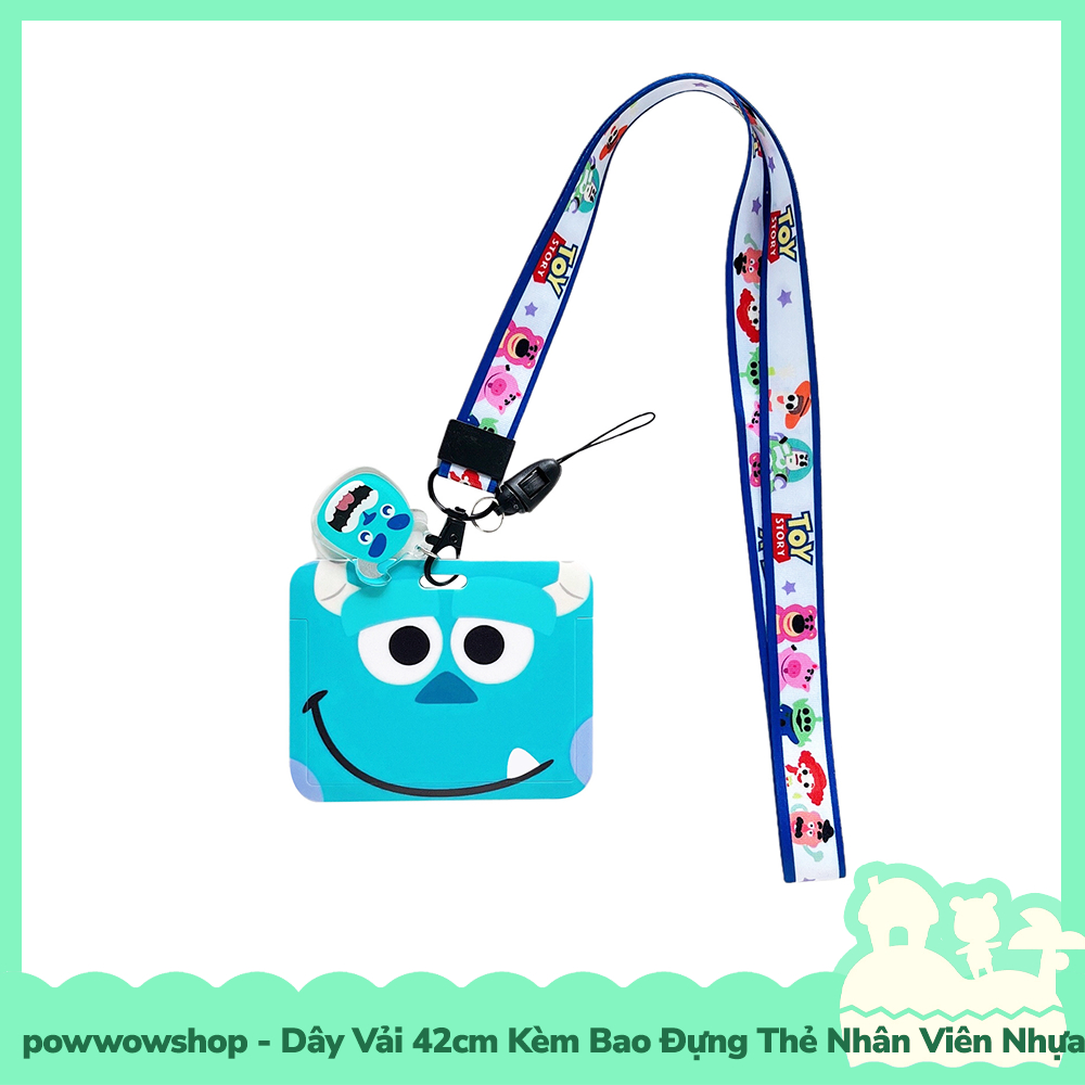 [Sẵn VN - Hỏa Tốc] NGANG Dây Đeo Thẻ 42cm Kèm Bao Đựng Thẻ Nhân Viên Nhựa PC Phong Cách Nhân Vật Hoạt Hình Monsters, Inc