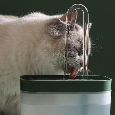 Máy lọc nước cho mèo Đài phun nước 1.5L dành cho mèo Dòng chảy tự động yên tĩnh không thấm thú cưng Uống với vòi khuỷu