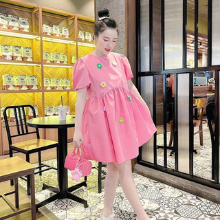Đầm baby doll thô hoa bông xinh - LB