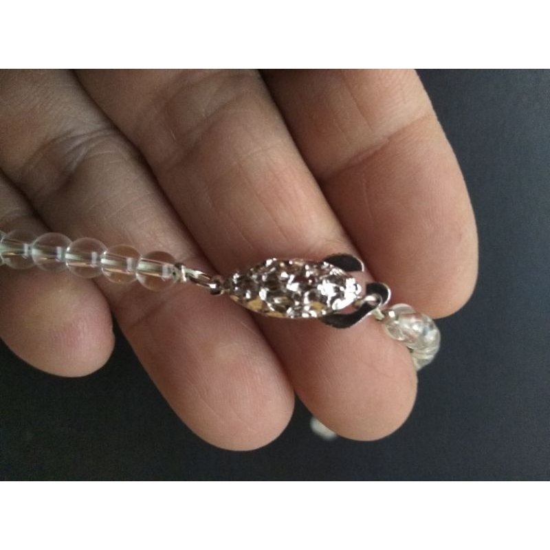 Vòng hạt tA trắng  khoá Gsilver