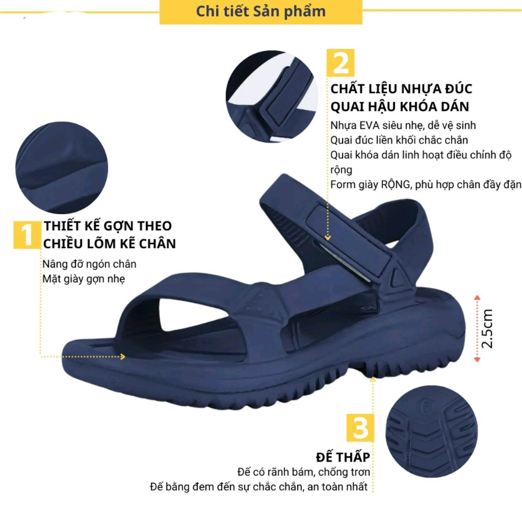 Giày Sandal Nữ Thái Lan Nhựa Đúc Quai Chéo Lệch Trẻ Trung Siêu Nhẹ Monobo - Moniga Quest