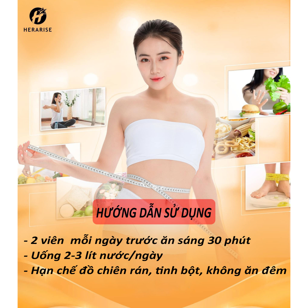 Giảm cân Hera Plus Trà Thảo Mộc giảm cân nhanh cấp tốc an toàn mẫu mới 2023 Hộp 30 Viên