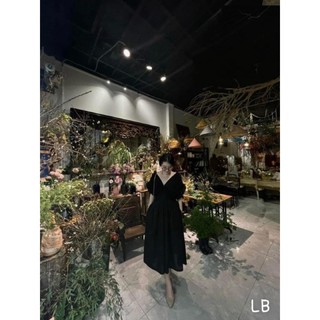 Váy xếp ly cổ tim LB