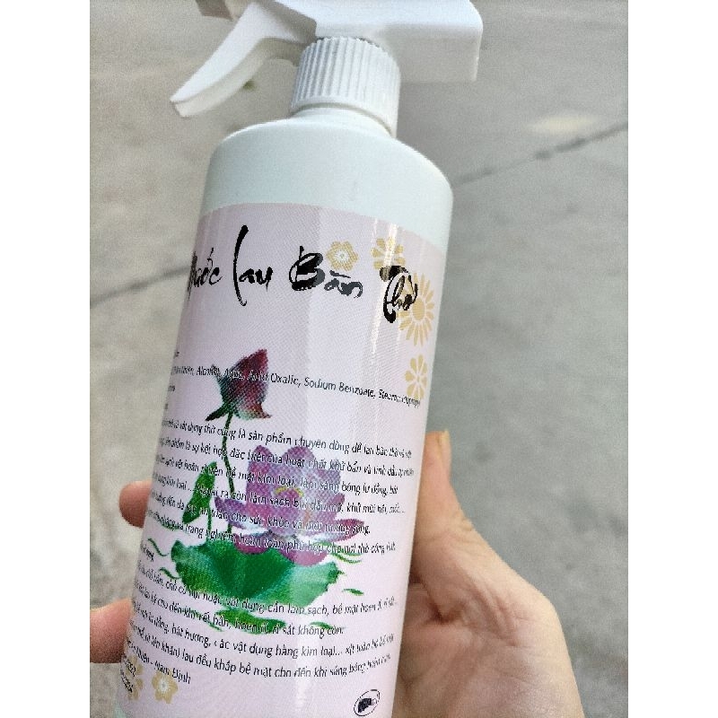 Nước lau bàn thờ tài lộc 500ml chai xịt to hương quế  hồi