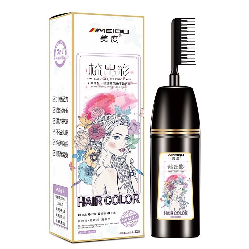 Dầu Gội Phủ Bạc Và Tạo Màu Theo Ý Thích MEIDU Cao Cấp 500ML