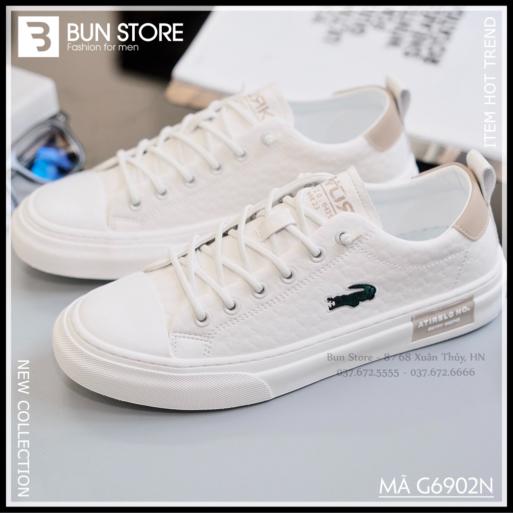 Giày da cao cấp họa tiết thêu - Giày thể thao Sneaker Bun Store - Mã G6902