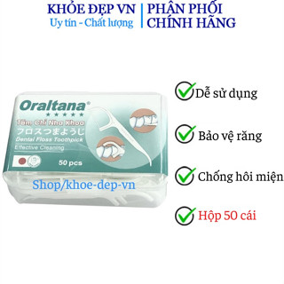 Tăm Chỉ Nha Khoa Orantana Gói 50 Chiếc, Tăm Chỉ Nha Khoa Vệ Sinh Răng Miệng - Chuẩn BYT
