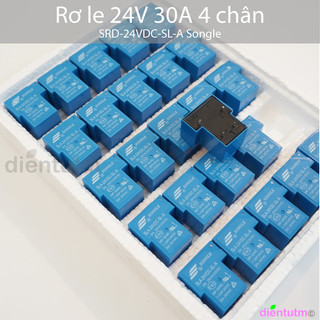 Rơ le 24v 30a 4 chân, relay 24v 30a