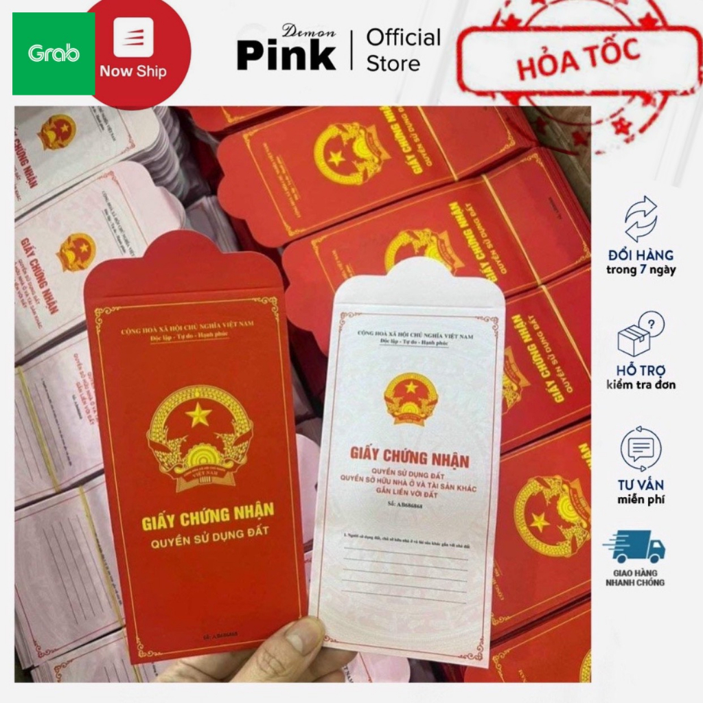 Lì xì ,bao lì xì giấy C150 Mẫu SỔ HỒNG SỔ ĐỎ Trending Siêu Chất Tết Quý Mão 2023