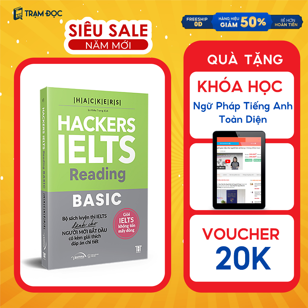 Sách -Hacker Ielts Basic ( Reading + Listening + Writing + Speaking ) | BigBuy360 - bigbuy360.vn