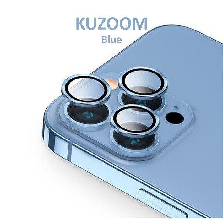 Bộ Dán Mắt Điên Thoại iP 15Promax KUZOOM Bộ 3 Mắt 2 Tầng Cao Cấp Sáng Bóng Loáng Kuzoom iP 15 Promax Đến 12 Chính Hãng