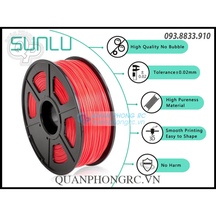 Nhựa In 3D Filament SUNLU ABS 1.75mm 1kg