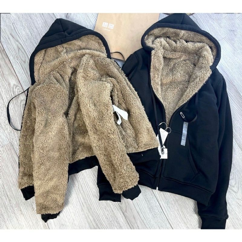 Áo khoác nỉ Unisex/ Áo hoodie nam nữ lót lông cừu dầy dặn, xịn, không xù, không bai dão