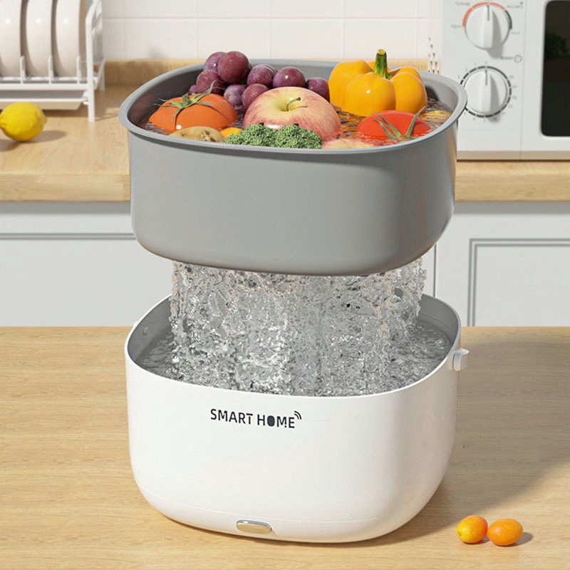 Máy rửa rau củ quả bằng sóng siêu âm dùng tại nhà