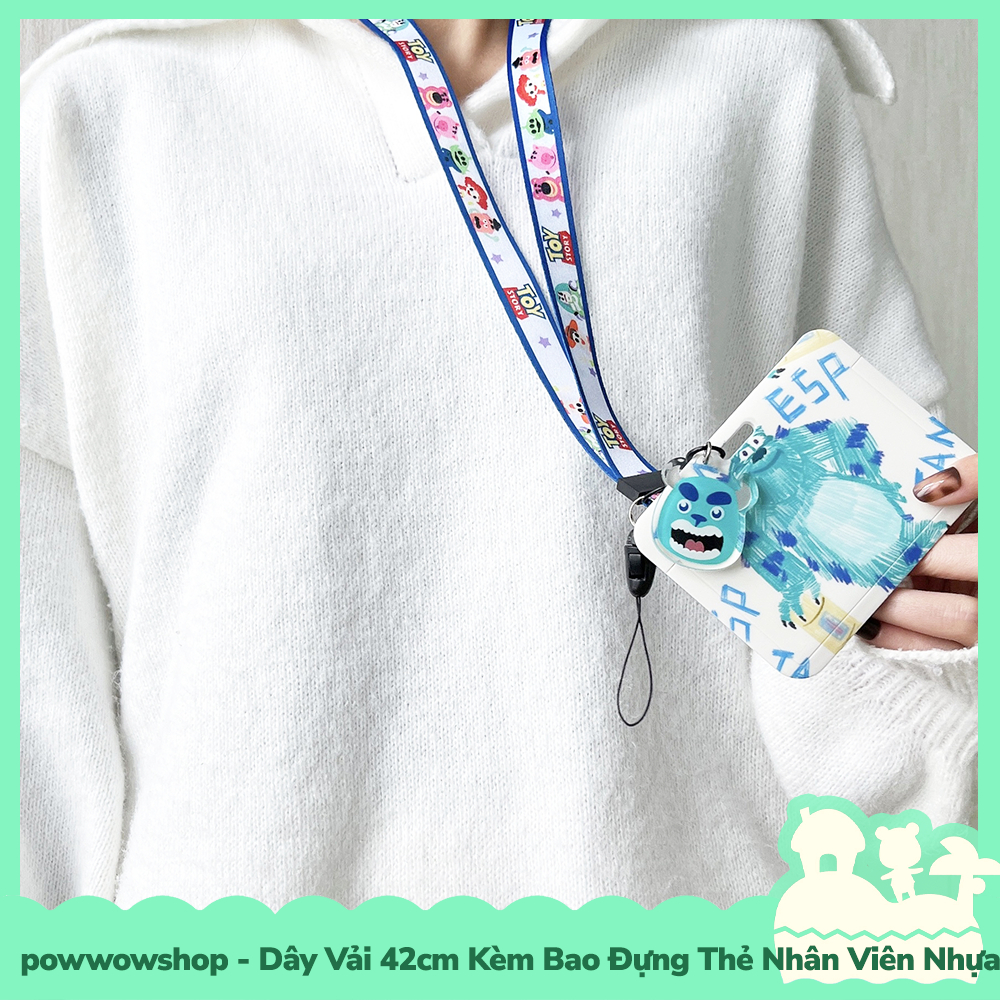 [Sẵn VN - Hỏa Tốc] NGANG Dây Đeo Thẻ 42cm Kèm Bao Đựng Thẻ Nhân Viên Nhựa PC Phong Cách Nhân Vật Hoạt Hình Monsters, Inc