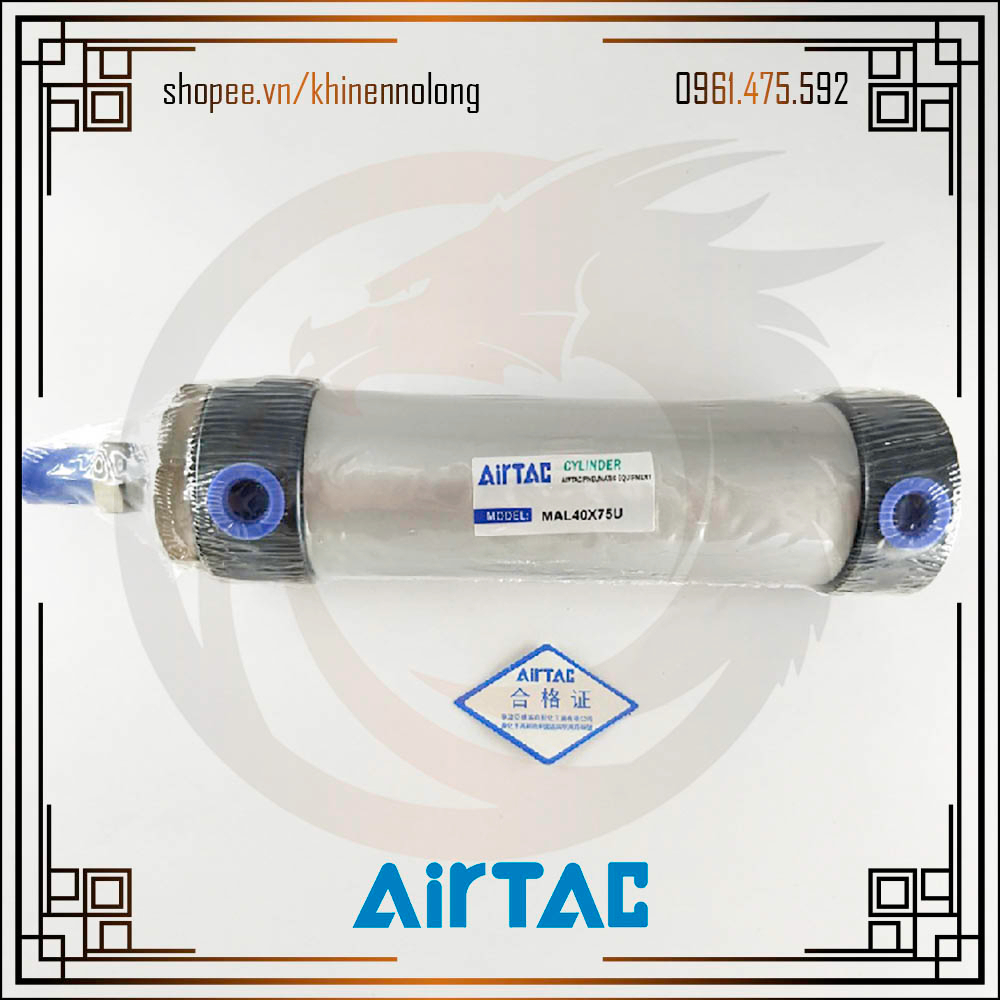 Xi Lanh Khí Nén AirTAC MAL40 x 25,50,75,100,150,200,250,300,350,400