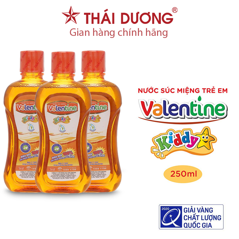 Mã BMLT35 giảm đến 35K đơn 99K Nước súc miệng trẻ em Valentine Kiddy dung