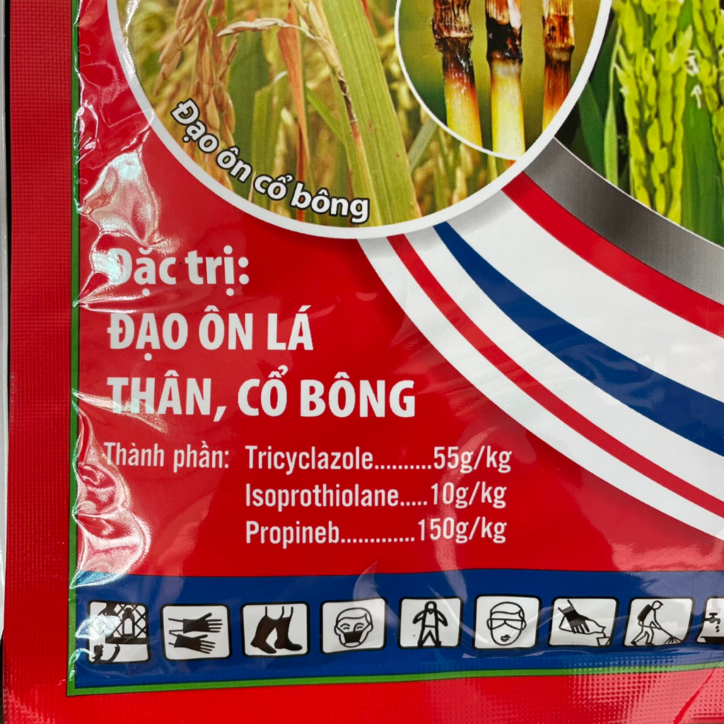 Đạo ôn thái 100gr - trừ nấm bệnh đạo ôn trên lúa với 3 hoạt chất mạnh Tricyclazole, Propineb, Isoprothiolane
