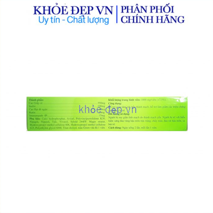 Viên giấp cá HD Extra hỗ trợ làm giảm cho người bị bệnh trĩ, tăng sức bền thành mạch – Hộp 30 viên