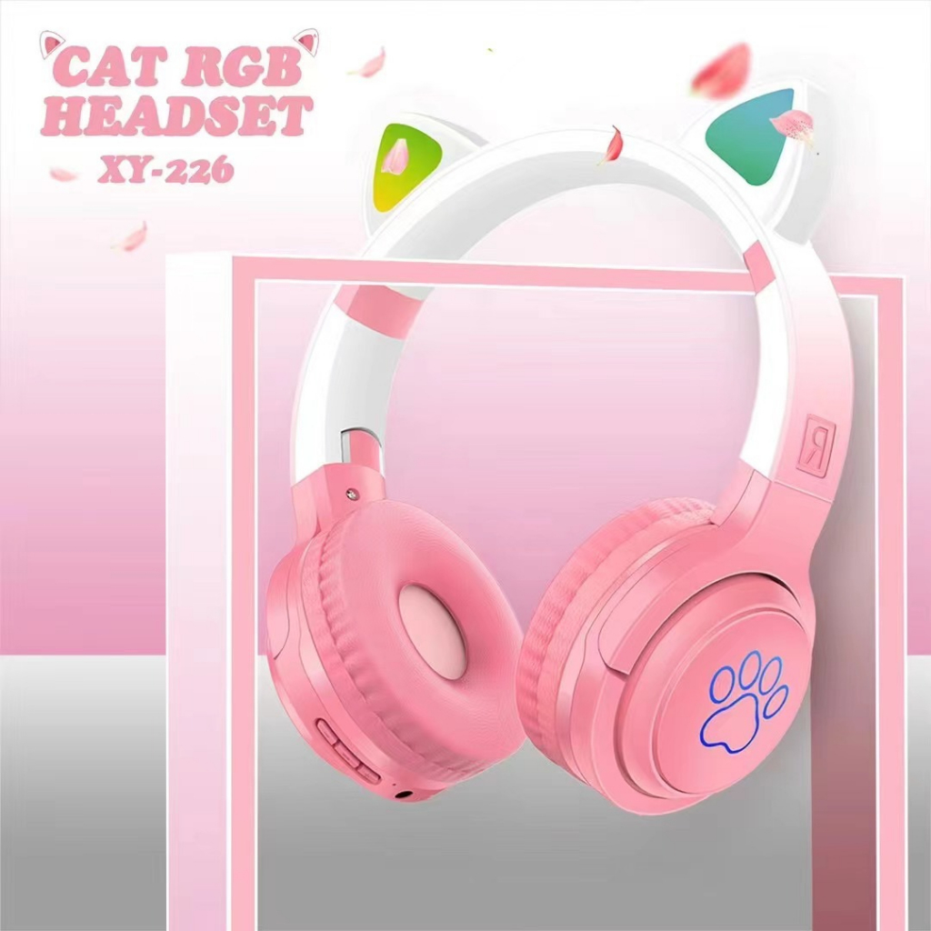 TAI NGHE MÈO XY-226 BLUETOOTH CATEAR ĐÈN LED  hàng chính hãng