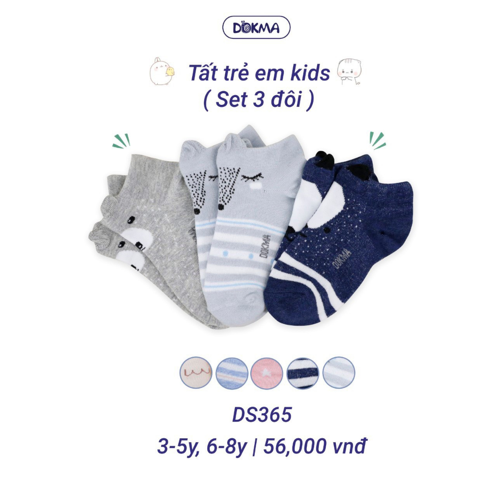 Set 3 Tất trẻ em Kids Bé trai - Bé Gái DS365 3-5 tuổi