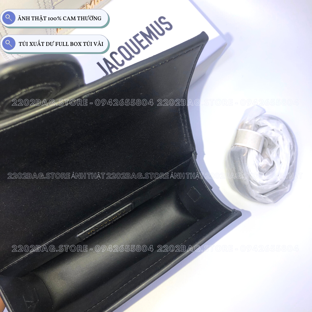 Túi jacquemus fullbox túi vải tem tag, túi Jac đeo chéo có quai xách thời thượng, hàng sẵn