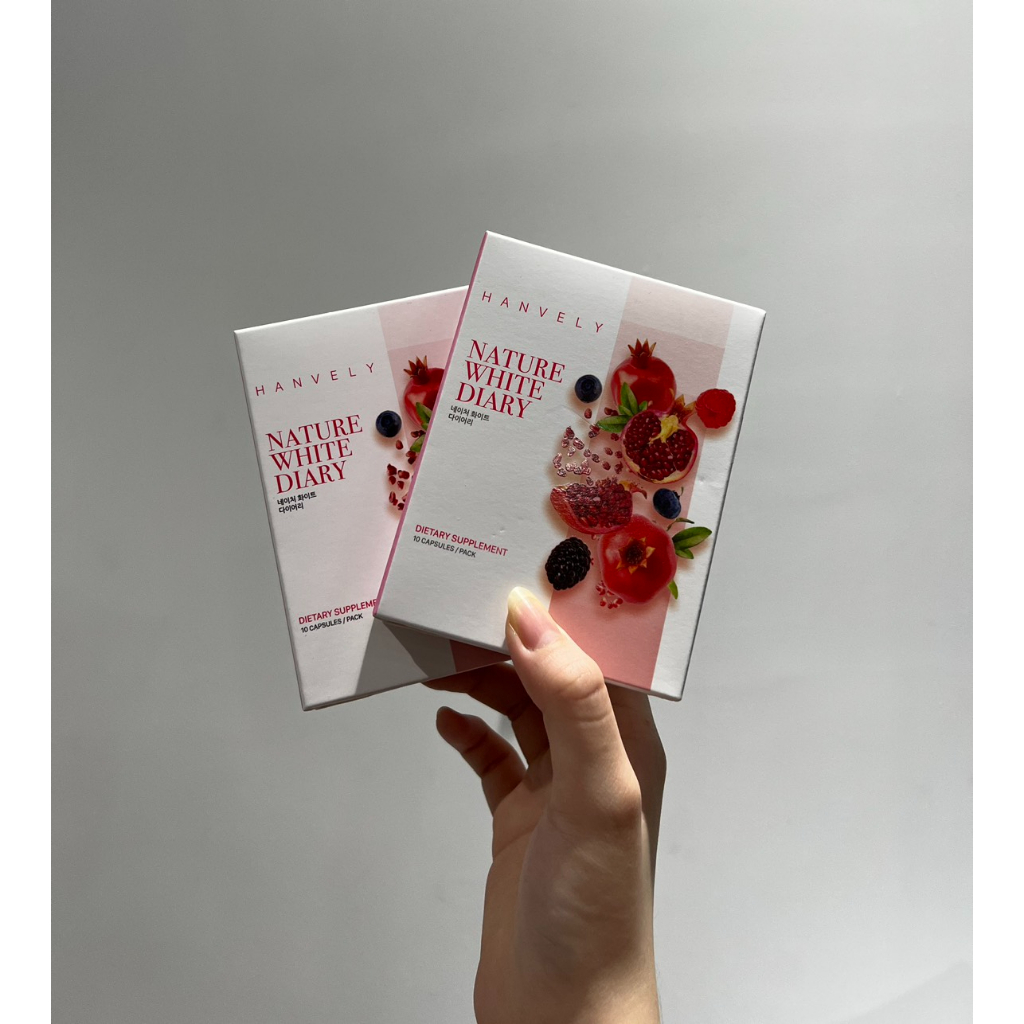 Viên Uống Trắng Da Hanvely Nature White Diary Blister Pack 1 Hàn Quốc trắng da, giảm nám, dưỡng ẩm 10 viên/ hộp