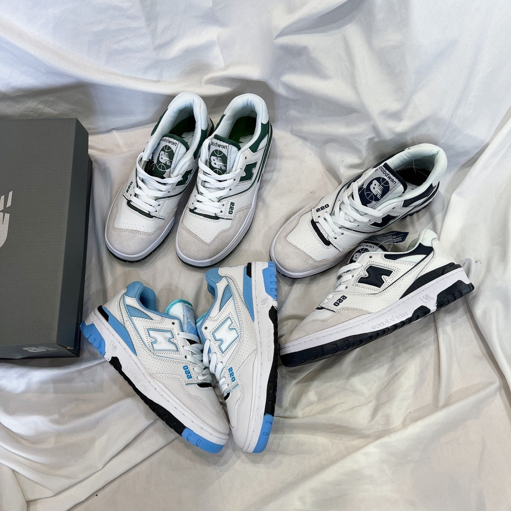 Giày n.𝐞.𝐰 𝐛.𝐚.𝐥𝐚.𝐧.𝐜𝐞 𝟓.𝟓𝟎 'White Green' B550, N.B550 xanh lá bản SC BẢN N.EW,N.b550 TRẮNG ,Xanh Lá , Xanh Biển