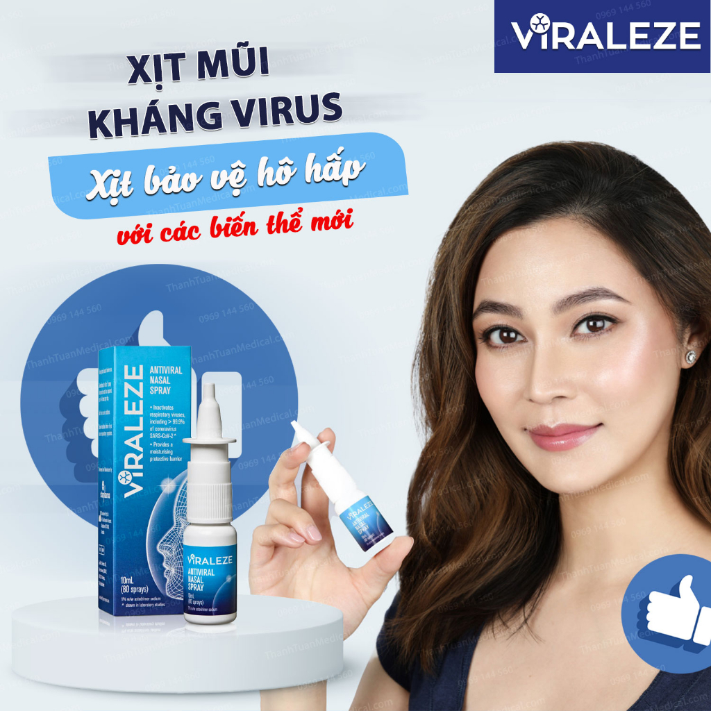 Bình xịt mũi kháng virut VIRALEZE Úc - Bảo vệ đường hô hấp