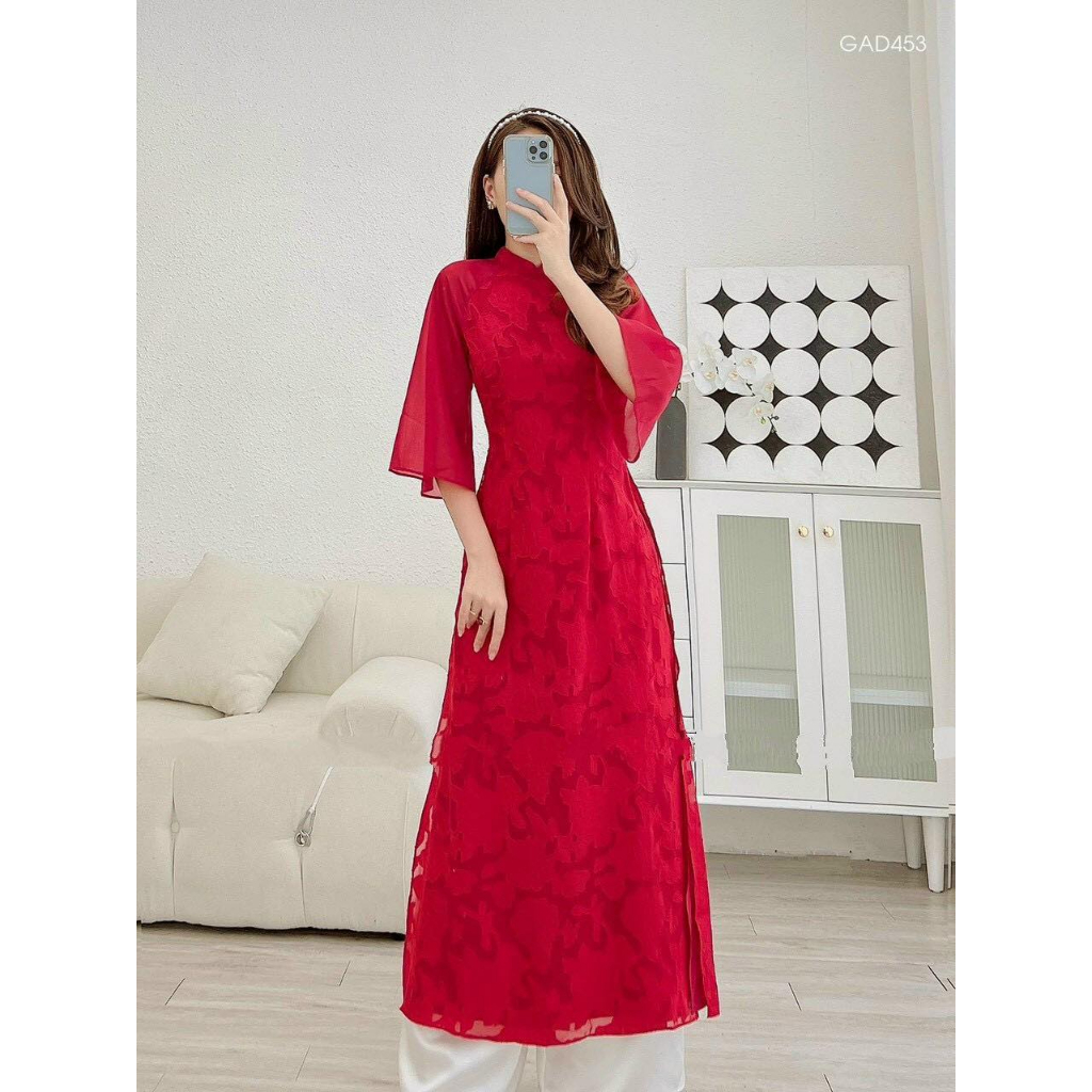 Áo Dài Cách Tân Nữ, SET ÁO DÀI CÁCH ĐIỆU 2 DÂY NƠ NGỰC TRỄ VAI KÈM QUẦN SUÔNG_MTs