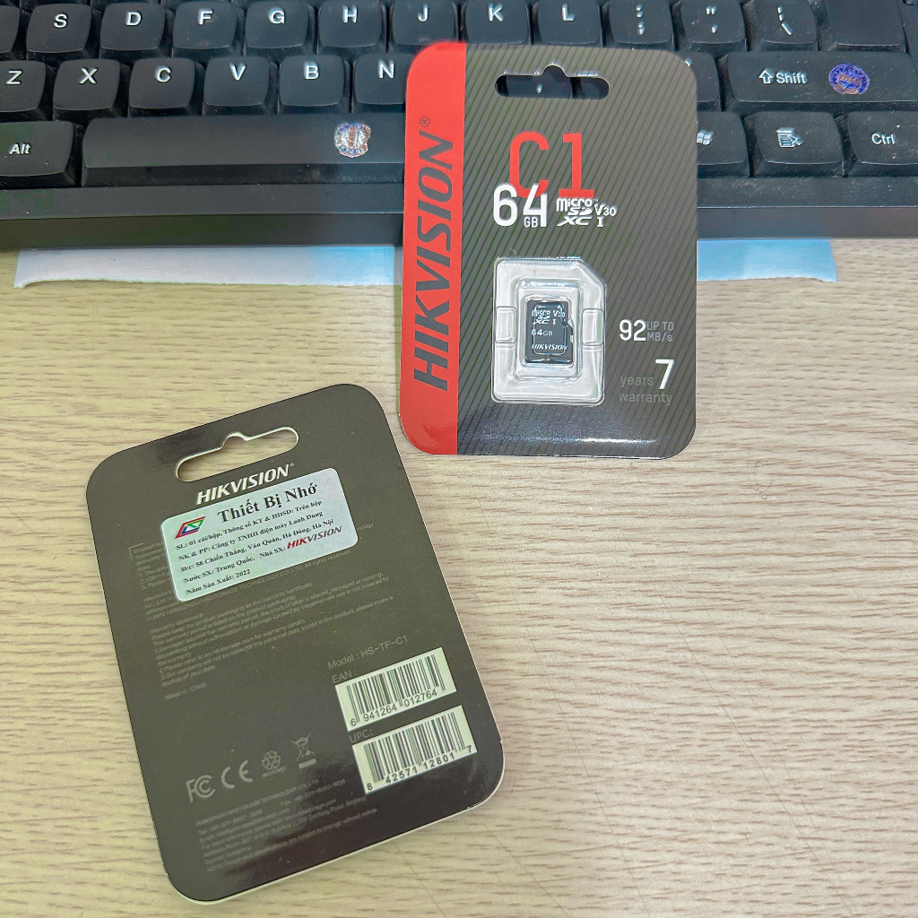 Thẻ nhớ 64GB Hikvision Class 10 Micro SD 92Mb/s - Chính hãng bảo hành 5 năm