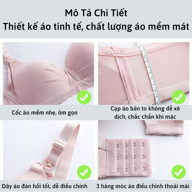 Áo Lót Bầu Sau Sinh Cho Con Bú Larosa Nơ Tăm Chống Chảy Xệ Nâng Ngực Không Gọng Bigsize LA128A