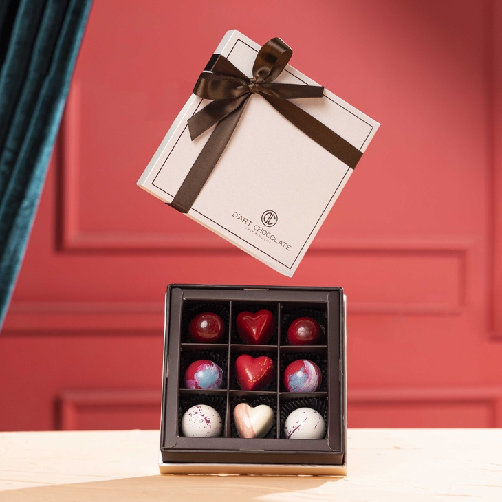 Hộp 9 viên socola tươi - BST Love is a Gamble D'Art Chocolate | Dart Chocolate