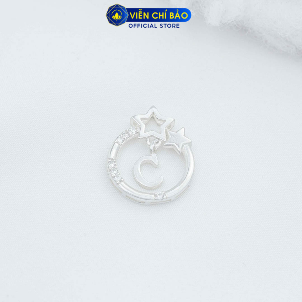 Dây chuyền bạc nữ mặt chữ cái chất liệu bạc 925 thời trang phụ kiện trang sức Viễn Chí Bảo D400689