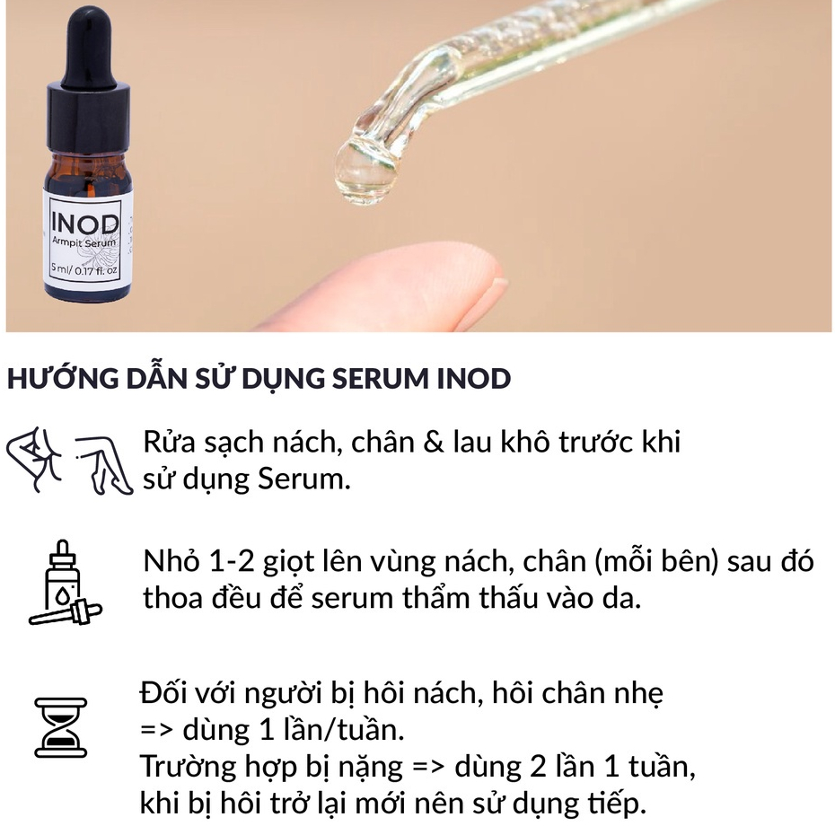 Combo 2 chai Serum INOD - Khử mùi hôi nách và hôi chân