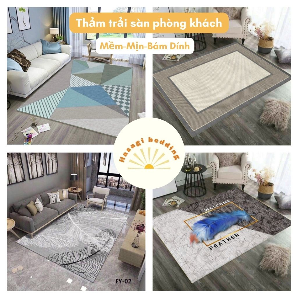 Thảm Trải Sàn Bali, Thảm Phòng Khách Hàng Nhập Khẩu Không Phai Màu Kích Thước 1M6X2M, 2Mx2M3