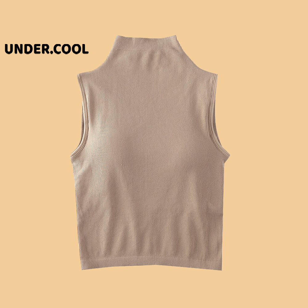 Áo ba lỗ Len Sát Nách UNDERCOOL Len Tăm Mềm Mịn dáng croptop dáng dài phom ôm cổ tròn