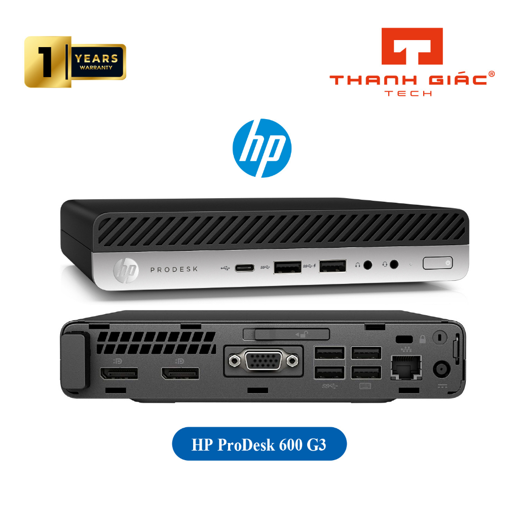 Pc Mini Hp prodesk 600G3 I5-7500T/Ram 8Gb/Ssd 128GB+500Gb Hdd/win 10 pro bản quyền