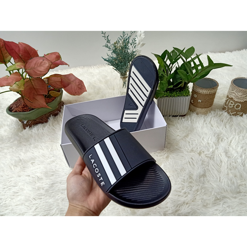 Dép nam quai ngang Lacoste, dép lê nam form thể thao, chống thấm nước, độ bền cao, thể hiện độ trẻ trung, thanh lịch..