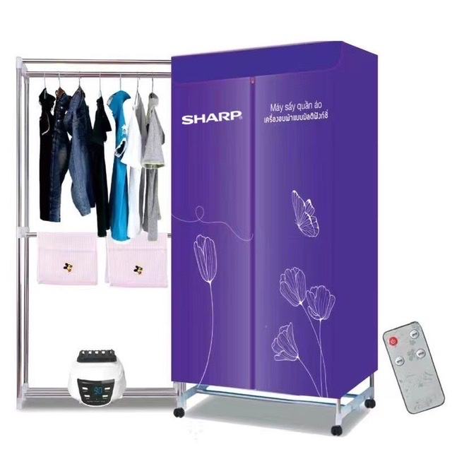 ✨Tủ Sấy Quần Áo, Máy Sấy Quần Áo Sharp, Công suất 1600W. Bảo hành 12 tháng