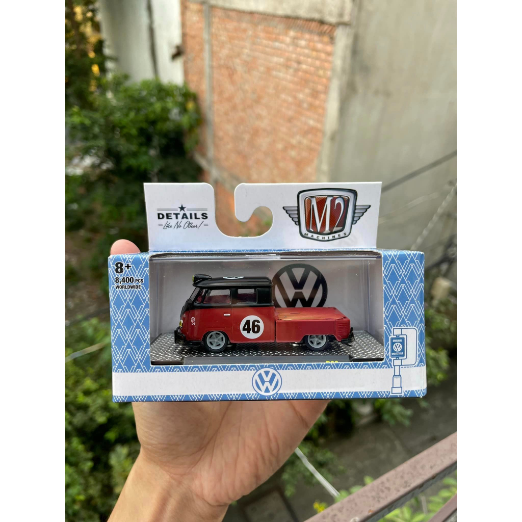 Mô hình tĩnh xe M2 machines Volkswagen bus Double Cab Truck tỷ lệ 1:64