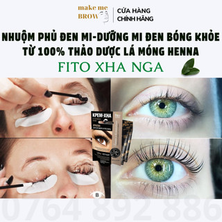 Phủ đen mi FITO XHA Nga giúp mi đen bóng khỏe ,ko cay mi, nhuộm không có mùi hôi 4ml (2 gói) - makemeBrow