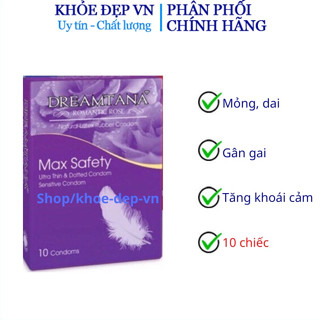 1 hộp bao cao su Dreamtana - Hộp 10 chiếc - Che tên sản phẩm