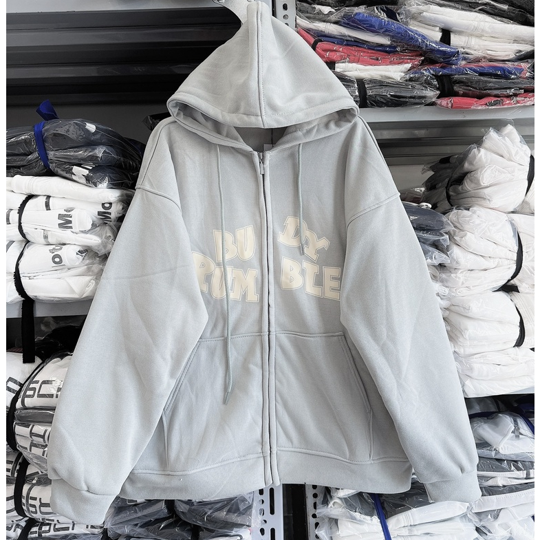 Áo khoác nỉ hoodie chữ BURUM Unisex, chất dày dặn có mũ, nhiều màu form rộng phù hợp cho cả nam và nữ